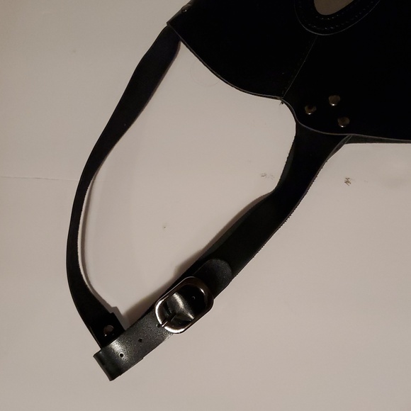 Black Plague Doctor Mask PU Leather Halloween Costume Death Dr  Steampunk Goth - Picture 4 of 9